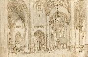 unknow artist, Interior of St Bavo s Church in Haarlem